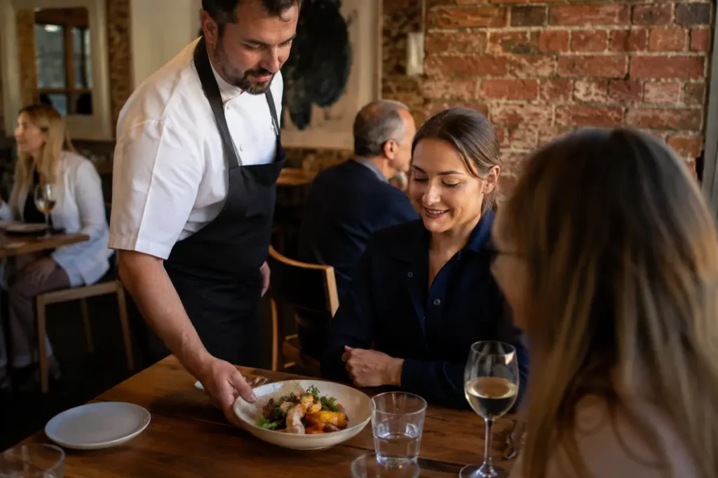 Local Tasmanian food served at a restaurant in Launceston