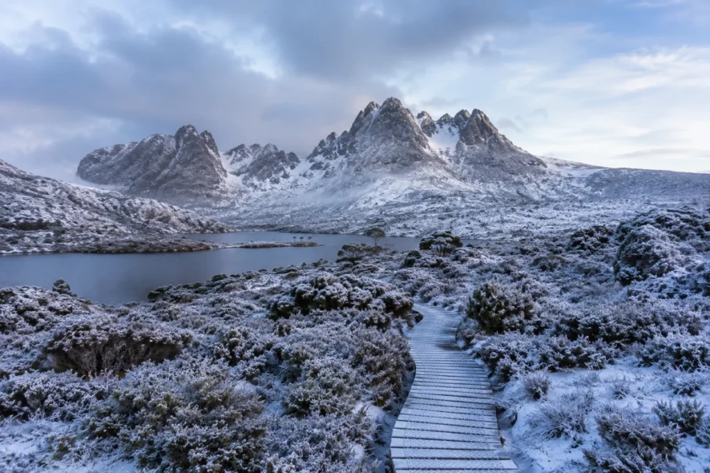 Winter snow scenery in Tasmania’s highlands